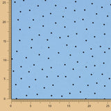 Polyester Krepp gepunktet Mini Blau - Ribes y Casals