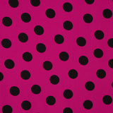 Polyester Crepe Polyester Polka Dot Tropfen 33mm Fuchsia - Ribes y Casals