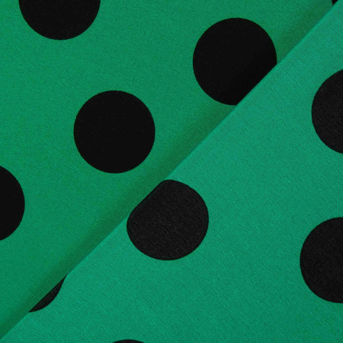 Polyester Krepp Polyester Schwerer Tropfen 33mm Grün - Ribes y Casals