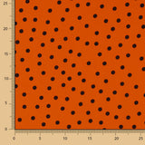 Polyester Krepp Polyester Tropfen Punkt 7mm Orange - Ribes y Casals