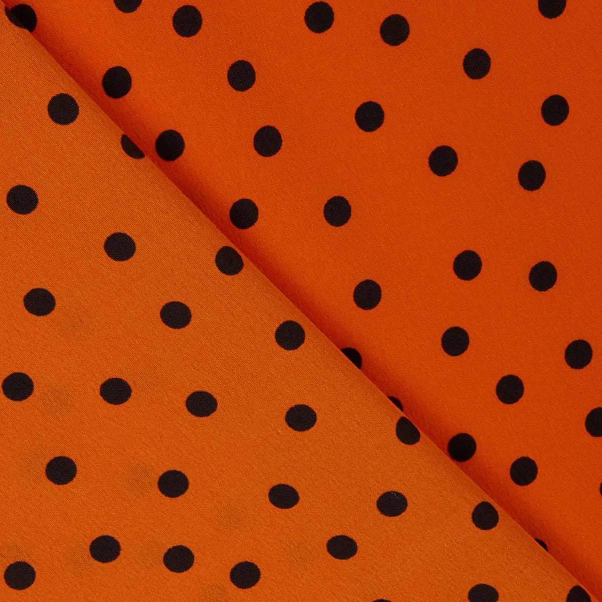 Polyester Krepp Polyester Tropfen Punkt 7mm Orange - Ribes y Casals
