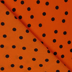 Polyester Krepp Polyester Tropfen Punkt 7mm Orange - Ribes y Casals