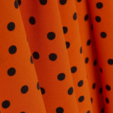 Polyester Krepp Polyester Tropfen Punkt 7mm Orange - Ribes y Casals