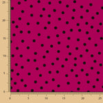Polyester Crepe Polyester Polka Dot Tropfen 7mm Fuchsia - Ribes y Casals