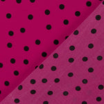 Polyester Crepe Polyester Polka Dot Tropfen 7mm Fuchsia - Ribes y Casals