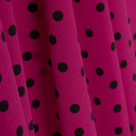 Polyester Crepe Polyester Polka Dot Tropfen 7mm Fuchsia - Ribes y Casals