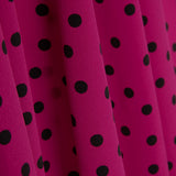 Polyester Crepe Polyester Polka Dot Tropfen 7mm Fuchsia - Ribes y Casals