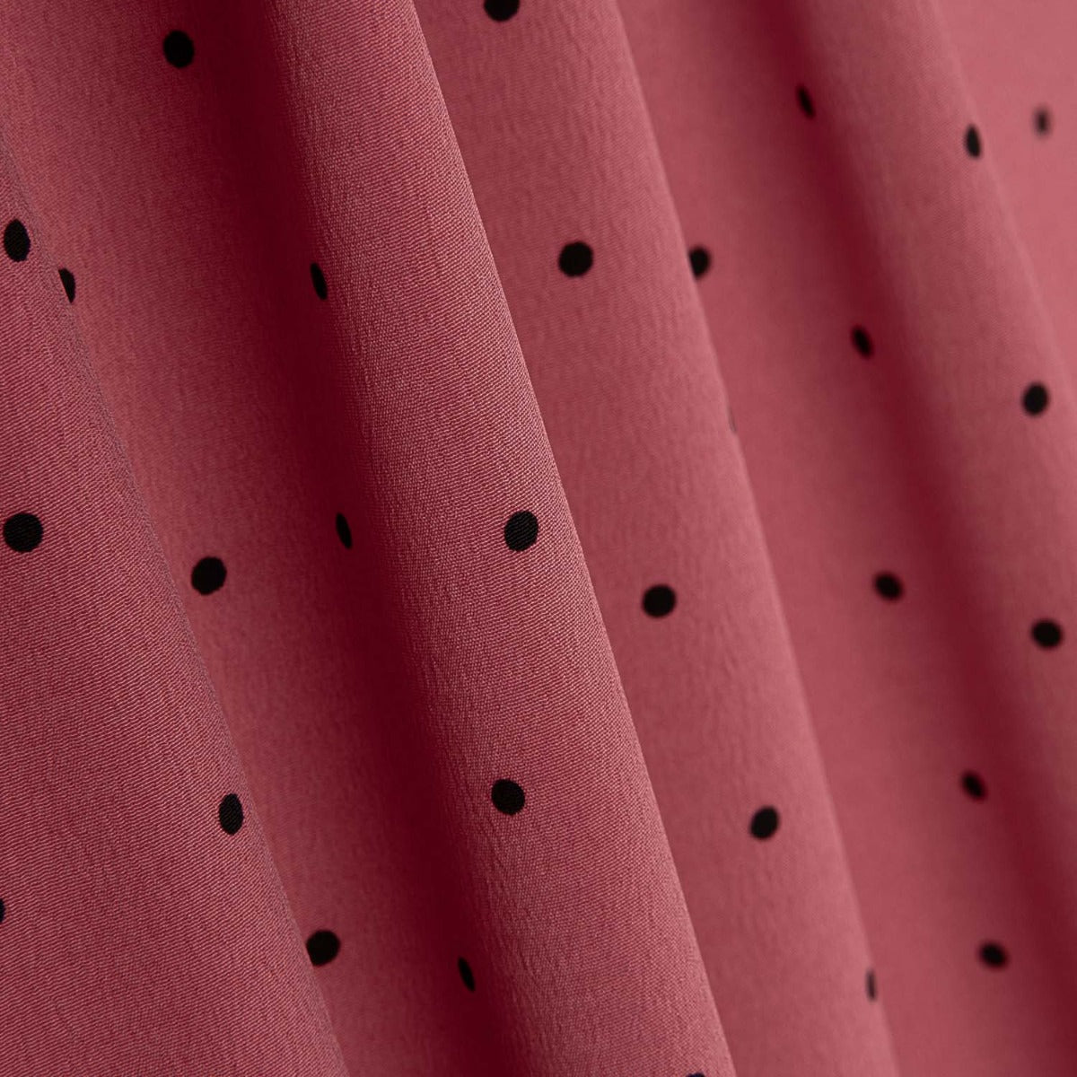 Polyester Krepp gepunktet Mini Rosa - Ribes y Casals