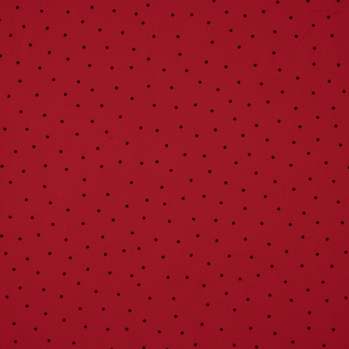 Polyester-Krepp-Polka-Dot Mini Drop Rot - Ribes y Casals
