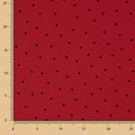 Polyester-Krepp-Polka-Dot Mini Drop Rot - Ribes y Casals