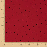 Polyester-Krepp-Polka-Dot Mini Drop Rot - Ribes y Casals