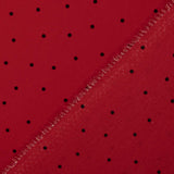 Polyester-Krepp-Polka-Dot Mini Drop Rot - Ribes y Casals