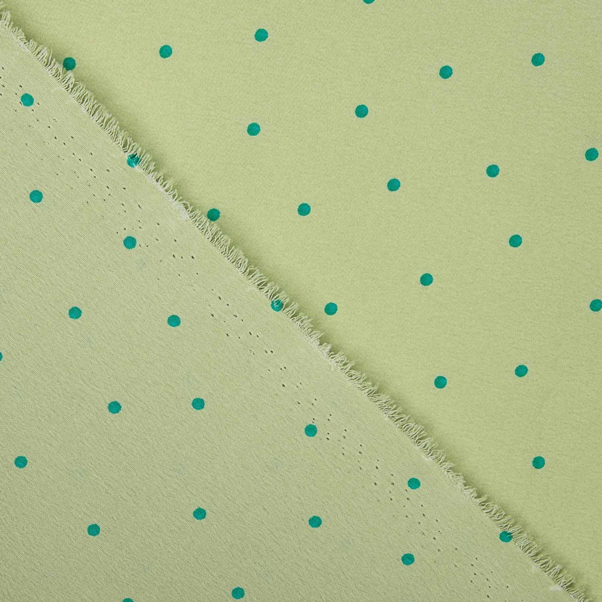 Polyester Krepp Polyester Tupfen Tropfen Mini Grün - Ribes y Casals
