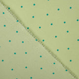 Polyester Krepp Polyester Tupfen Tropfen Mini Grün - Ribes y Casals