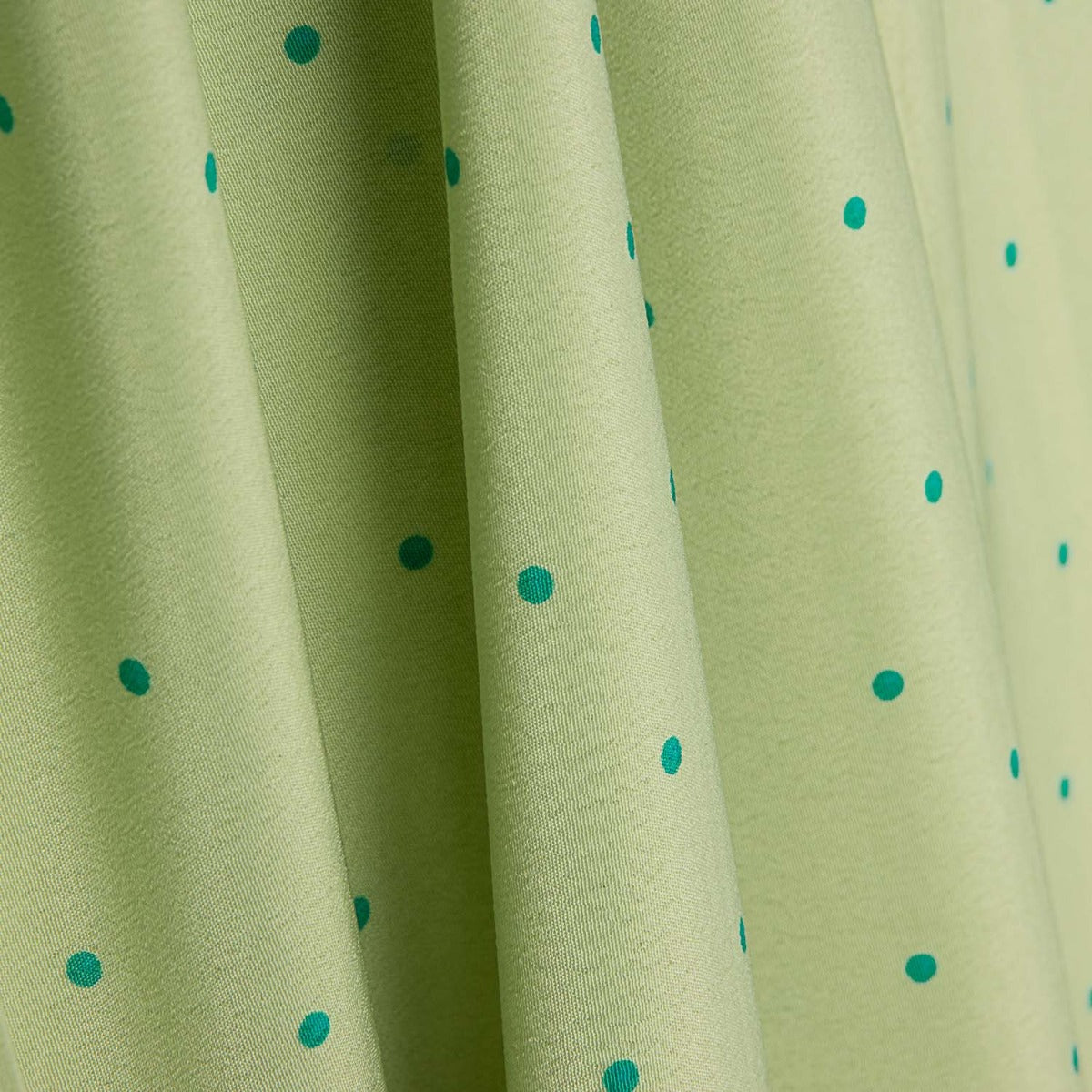 Polyester Krepp Polyester Tupfen Tropfen Mini Grün - Ribes y Casals