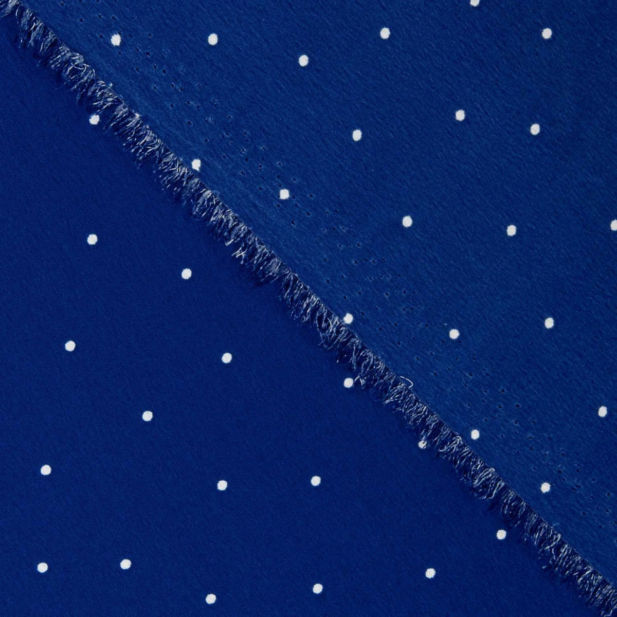 Polyester Krepp gepunktet Mini Blau - Ribes y Casals