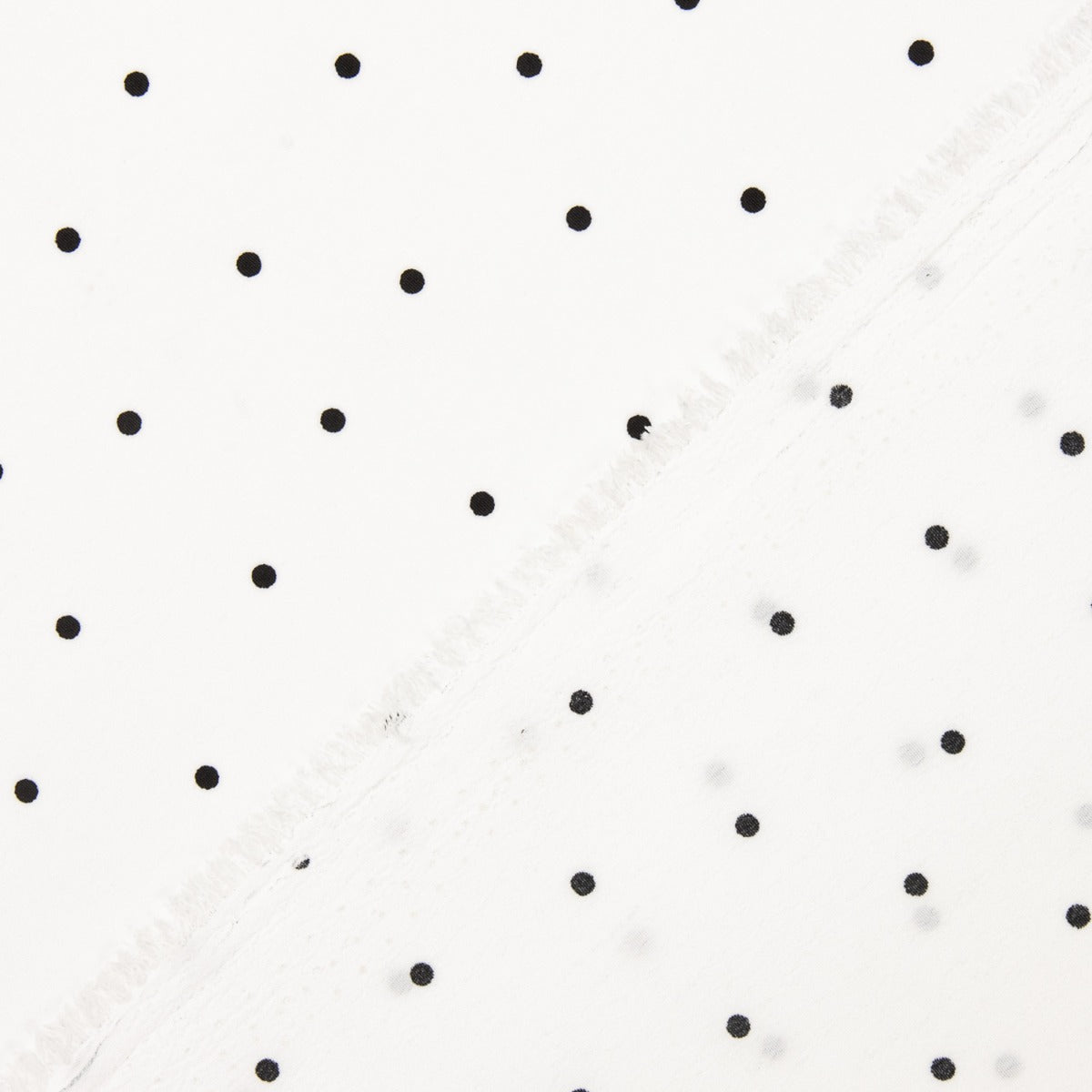 Polyester Krepp Polka Dot Mini Drop Weiß - Ribes y Casals