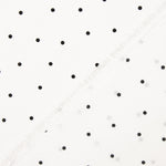 Polyester Krepp Polka Dot Mini Drop Weiß - Ribes y Casals