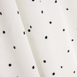 Polyester Krepp Polka Dot Mini Drop Weiß - Ribes y Casals