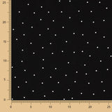 Polyester Crepe Polka Dot Mini Drop Schwarz - Ribes y Casals