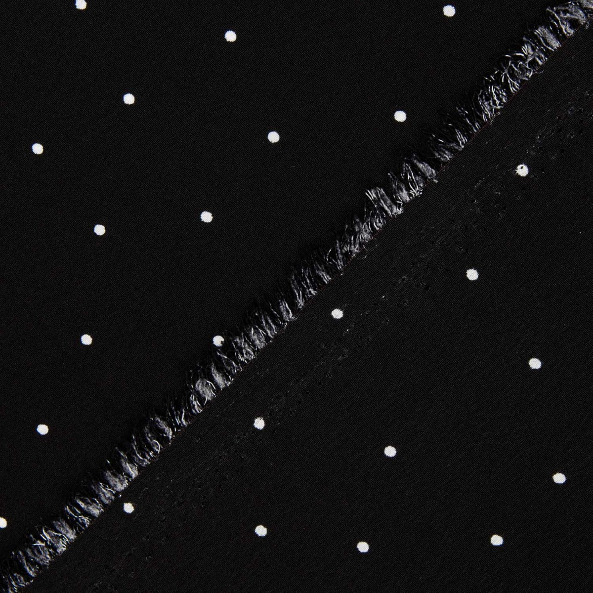 Polyester Crepe Polka Dot Mini Drop Schwarz - Ribes y Casals