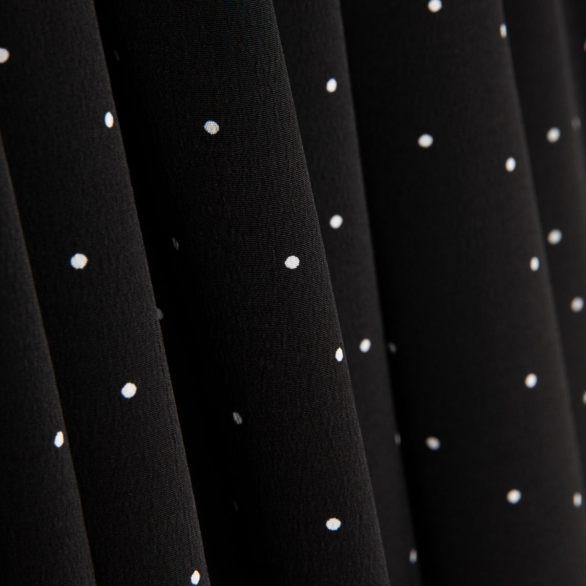 Polyester Crepe Polka Dot Mini Drop Schwarz - Ribes y Casals