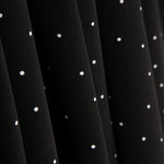 Polyester Crepe Polka Dot Mini Drop Schwarz - Ribes y Casals