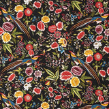 Polyester Crep Polyester Heavy Drape Print Schwarzer Kolibri-Schal - Ribes y Casals
