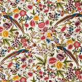 Polyester Crep Polyester Heavy Drawstring Printed Ecru Hummingbird Shawl - Ribes y Casals