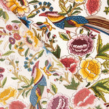 Polyester Crep Polyester Heavy Drawstring Printed Ecru Hummingbird Shawl - Ribes y Casals
