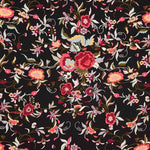 Crepe Polyester Heavy Drape Bedruckter Schal Schwarz - Ribes y Casals