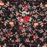 Crepe Polyester Heavy Drape Bedruckter Schal Schwarz - Ribes y Casals