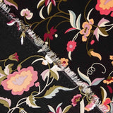 Crepe Polyester Heavy Drape Bedruckter Schal Schwarz - Ribes y Casals
