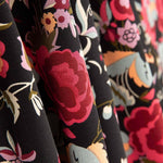 Crepe Polyester Heavy Drape Bedruckter Schal Schwarz - Ribes y Casals