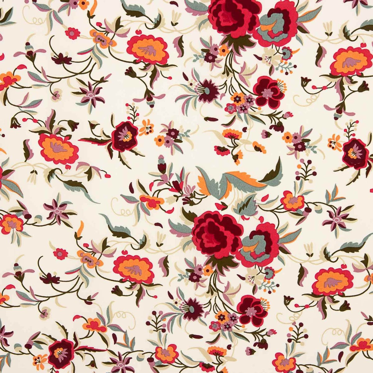 Crepe Polyester Heavy Drape Bedruckter Schal Ecru - Ribes y Casals