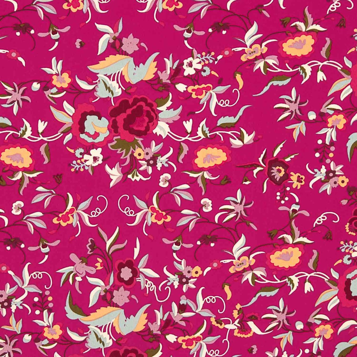 Polyester-Crêpe Heavy Drape Bedruckter Schal Bougainvillea - Ribes y Casals