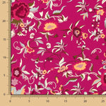 Polyester-Crêpe Heavy Drape Bedruckter Schal Bougainvillea - Ribes y Casals