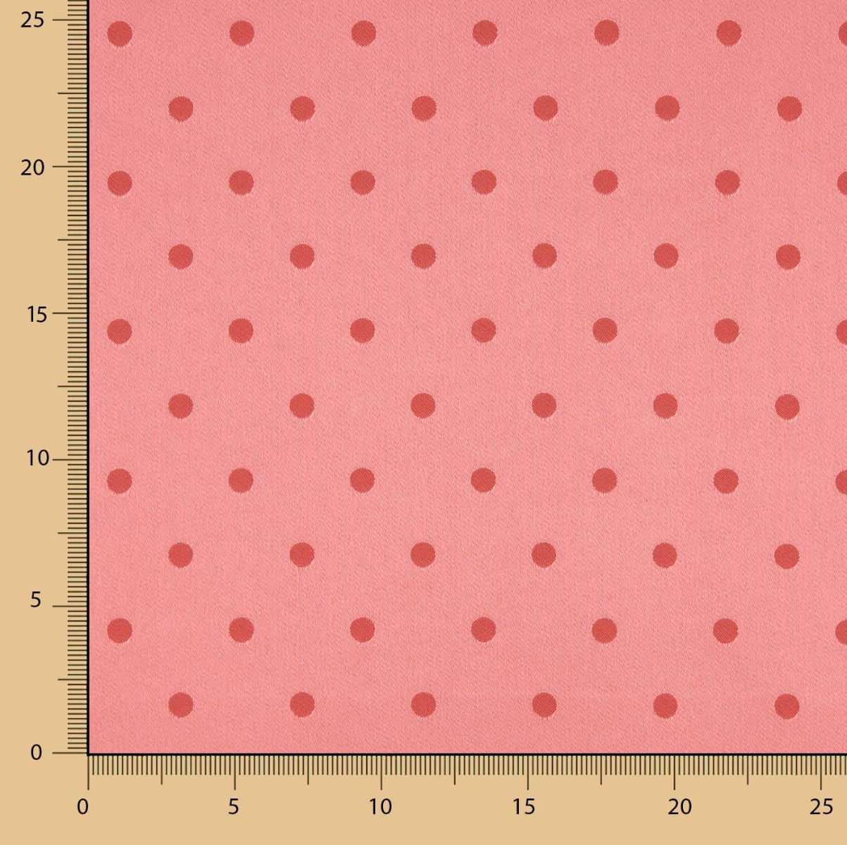 Jacquard Lunar Zweifarbig Koralle - Ribes y Casals