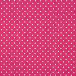 Flamenco Popeline mit Polka Dot Druck 7mm Fuchsia/Weiß - Ribes y Casals