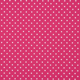 Flamenco Popeline mit Polka Dot Druck 7mm Fuchsia/Weiß - Ribes y Casals