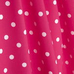 Flamenco Popeline mit Polka Dot Druck 7mm Fuchsia/Weiß - Ribes y Casals
