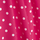 Flamenco Popeline mit Polka Dot Druck 7mm Fuchsia/Weiß - Ribes y Casals