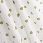 Flamenco Popeline mit Polka Dots 7mm Weiß/Limette Druck - Ribes y Casals