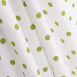 Flamenco Popeline mit Polka Dots 7mm Weiß/Limette Druck - Ribes y Casals