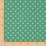 Flämische Popeline Popeline Pointed Dots 7mm Grün/Weiß 155 x 140 cm - Ribes y Casals