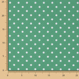 Flämische Popeline Popeline Pointed Dots 7mm Grün/Weiß 155 x 140 cm - Ribes y Casals