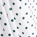 Flamenco Popeline mit Polka Dot Druck 7mm Weiß/Dunkelgrün - Ribes y Casals