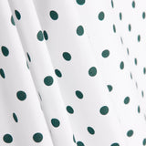 Flamenco Popeline mit Polka Dot Druck 7mm Weiß/Dunkelgrün - Ribes y Casals