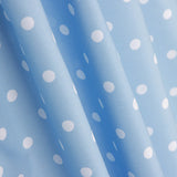 Flamenco Popeline mit Polka Dot Druck 7mm Hellblau/Weiß - Ribes y Casals