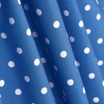Flamenco Popeline 7mm Blau/Weiß Tupfen Druck - Ribes y Casals